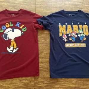 Epic Threads Cool Kid Red and Super Mario Navy T-Shirts